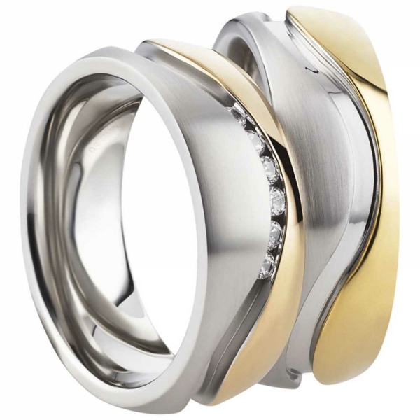 Partnerringe Edelstahl AB2840-AB2841