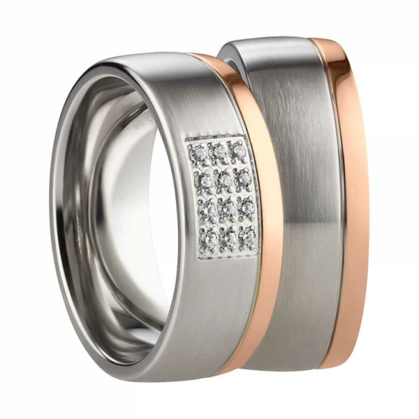 Partnerringe Edelstahl AB3128-AB3129