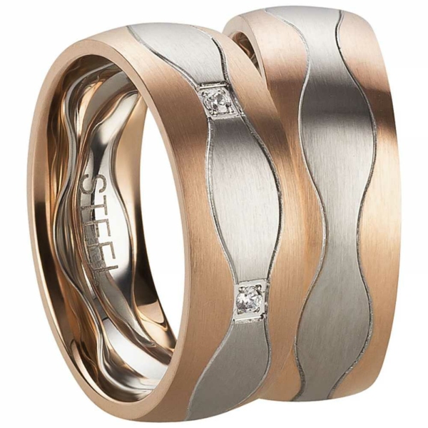 Partnerringe Edelstahl AB3172-AB3173