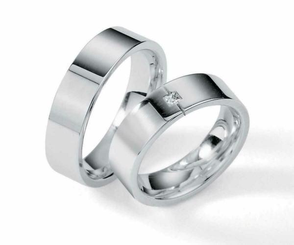 Klassische Trauringe Silber 55/01130-060