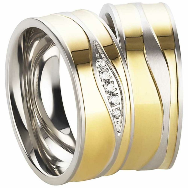 Partnerringe Edelstahl AB3216-AB3217