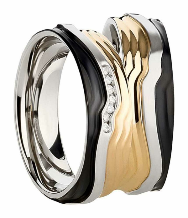 Partnerringe Edelstahl AB3738-AB3739