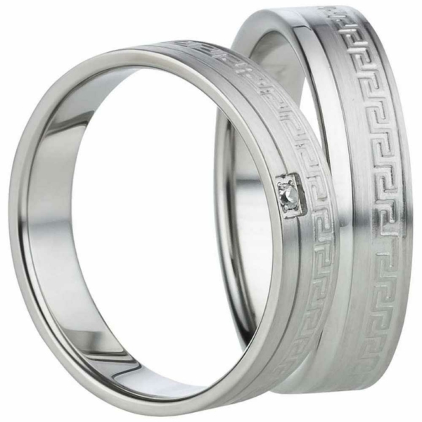Partnerringe Edelstahl AB830-AB831