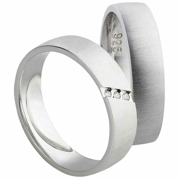 Silberringe mit 3 wunderschönen Zirkonias SR084-SR085