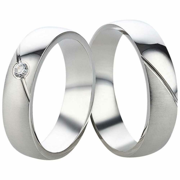 Schlichte Eleganz ins Silber SR204-SR205