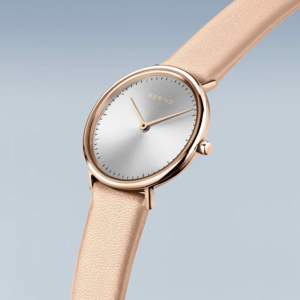 BERING Damen Uhr analog Quarz mit Kalbsleder-Armband 15729-960