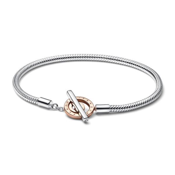 Pandora Damenarmband Logo T-Bar Zweifarbig 582309C00