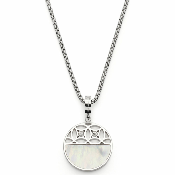 Leonardo 019565 Damen Collier Larina Edelstahl Silber weiß 50 cm