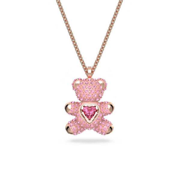 Swarovski Damen Halskette mit Teddy Anhänger Rosegold 5642976