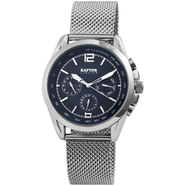 Raptor Herren Chronograph mit Meshband Silber RA20222-001