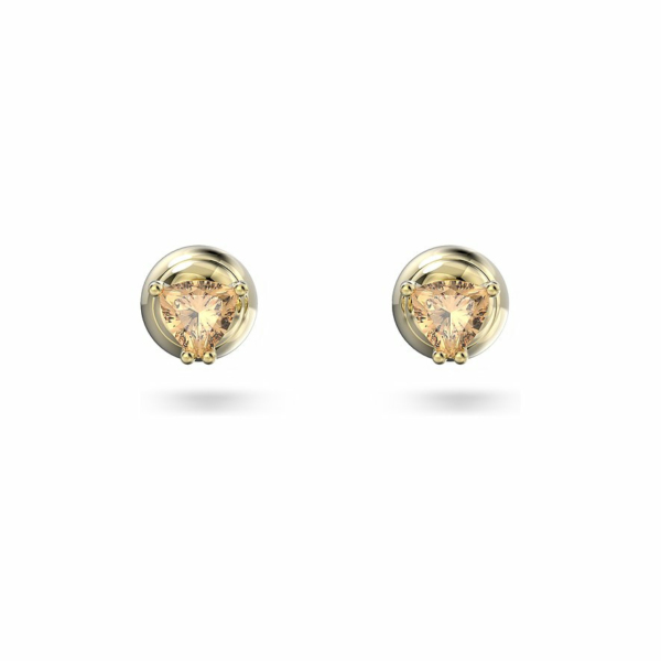 Swarovski Damen Ohrstecker Stilla mit orangenen Kristall Gold 5639116