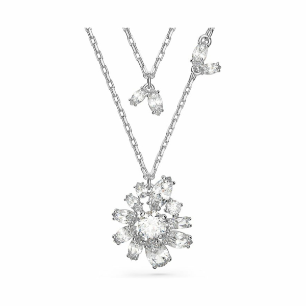 Swarovski Damen Halskette mit Anhänger Gema Blume Silber 5644658