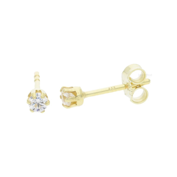 White Sense Damen Ohrstecker mit Zirkonia Gold 4.31.3.86
