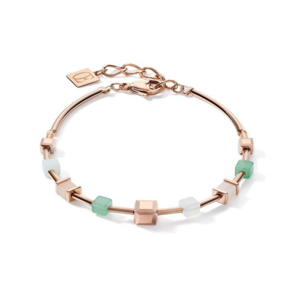 Coeur de Lion Damen-Armband Geo Cube rosé vergoldet 5059300510