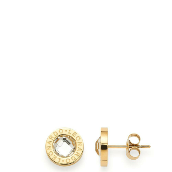 Damen-Ohrstecker gold/klar Matrix 015568