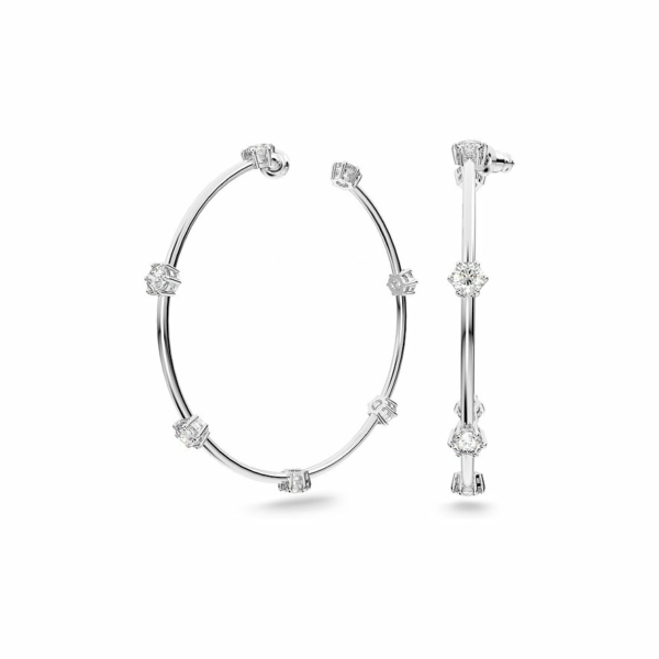 Swarovski Damen Ohrstecker Constella Hoop Creolen Silber 5638698
