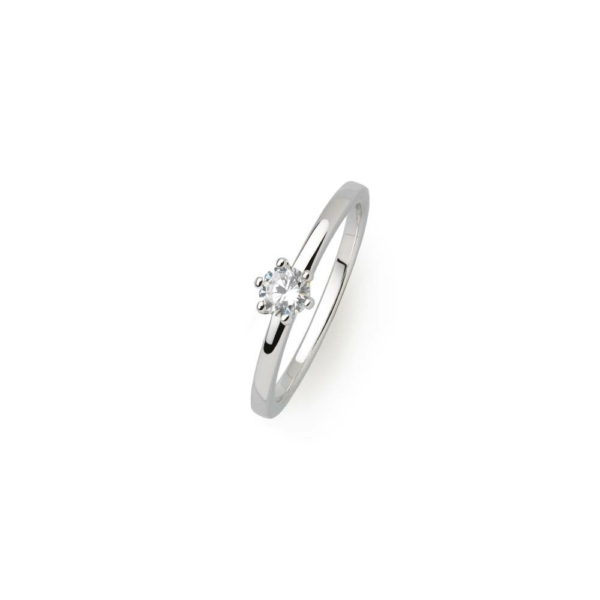 Xenox Damenring mit Zirkonia Krappenfassung Größe 54 Silber XS7383.54