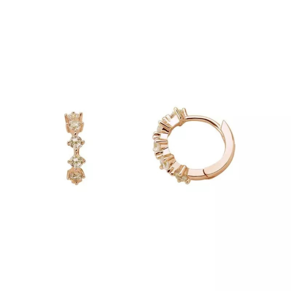 Xenox Damen Creolen Crush mit Zirkonia Roségold XS2039R