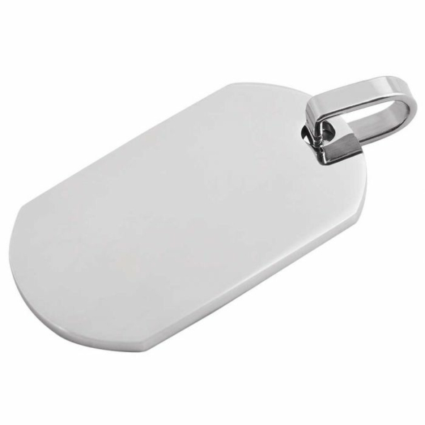 Unisex Schlüsselanhänger Dogtag Ketten-Anhänger Silber 5020069-001
