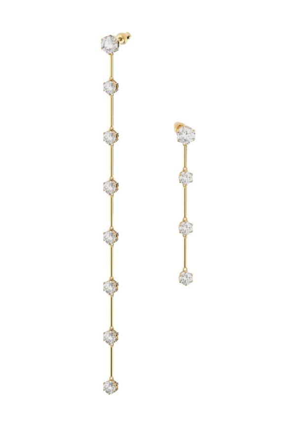 Swarovski Damen Ohrhänger Constella Asymmetrisch Gold 5622721