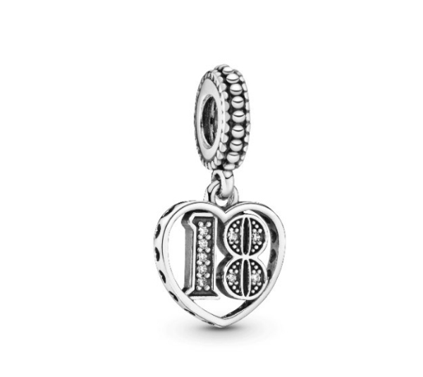 Pandora Moments Damen Herz Charm Silber 797262CZ