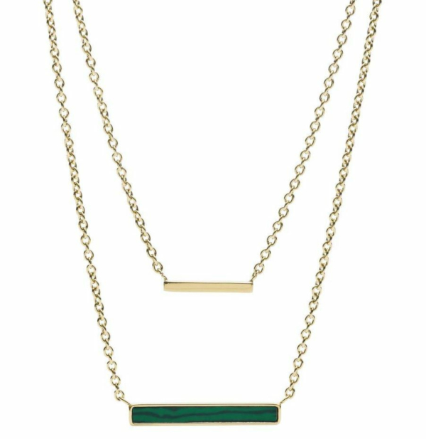 NK GRN DBL PNDT G GOLD FOSSIL