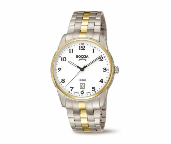 Boccia Titanium 3632-03 Herrenuhr 100m Saphirglas Bicolor