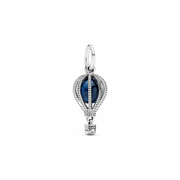 Pandora Moments Damen Anhänger blauer Heißluftballon Charm Silber 798064NMB