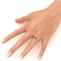 14k Gold Solitär-Spannungs-Verlobungsring