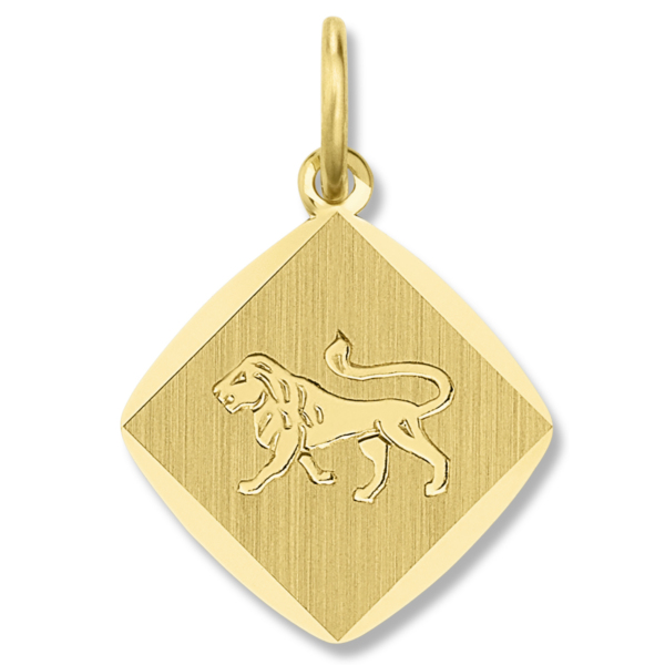 Löwe Sternzeichen Anhänger aus 333 Gelbgold