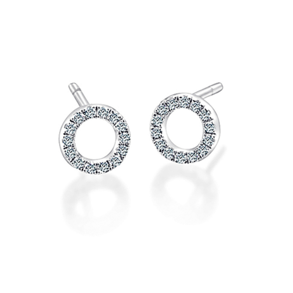 0,13 ct  Diamant Brillant Ohrringe   Ohrstecker aus 585 Weißgold