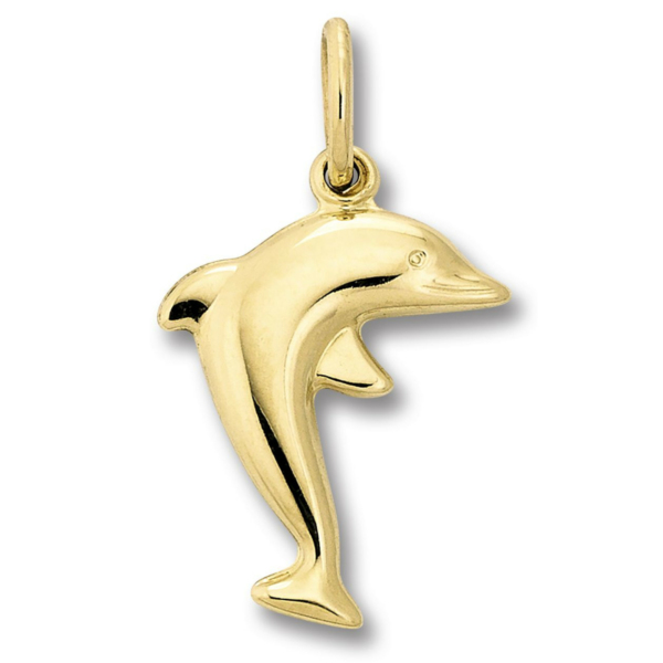 Delfin Anhänger aus 333 Gelbgold