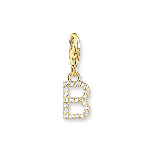Thomas Sabo Damen Zirkonia Charm Buchstabe B Gelbgold 1965-414-14