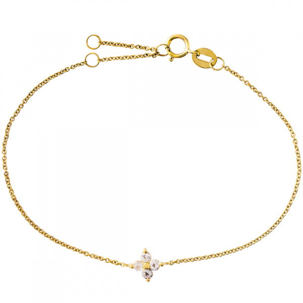Xenox Damen Armband Fashion mit rosa Topas Stein Gold XG4594GWT