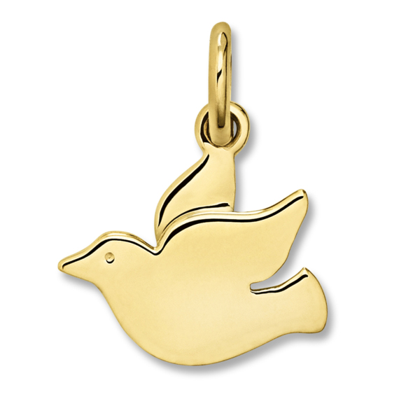 Taube Anhänger aus 333 Gelbgold