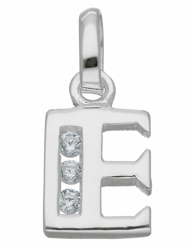 Damen Silber Schmuck 925 Silber Buchstabenanhänger mit Zirkonia