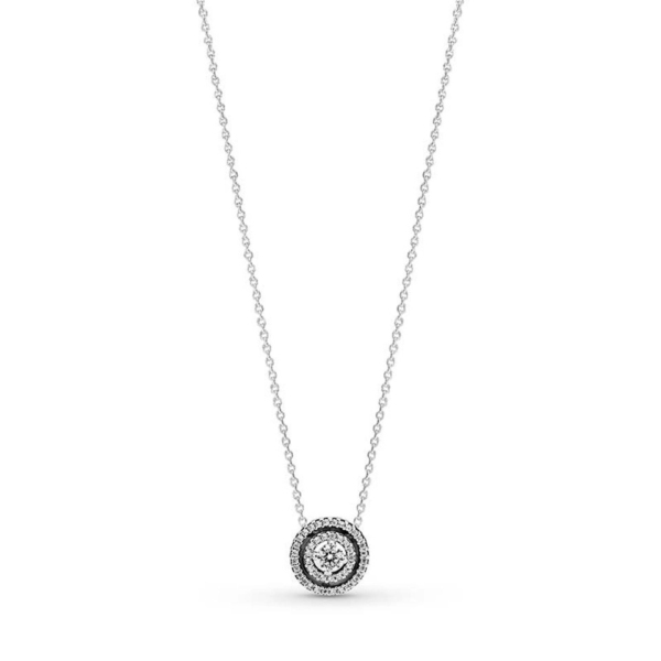Pandora Funkelnder doppelter Kranz Halskette 399414C01-45