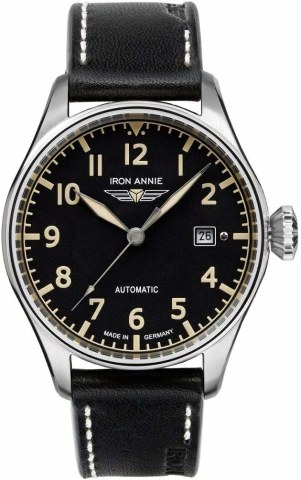 Iron Annie Herrenuhr Automatik Flight Control mit Lederband Schwarz 5162-2