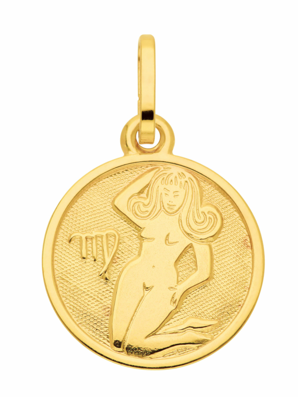 Damen Gold Schmuck 333 Gold Sternzeichen Anhänger Jungfrau Ø 11,8 mm