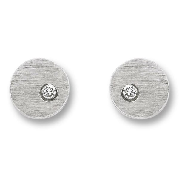 Zirkonia Kreise Ohrringe   Ohrstecker aus 925 Silber