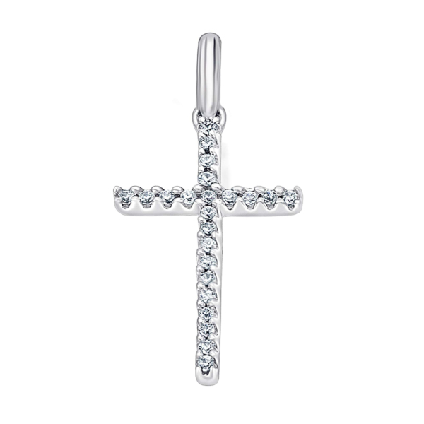 0,07 ct  Diamant Brillant Anhänger aus 585 Weißgold
