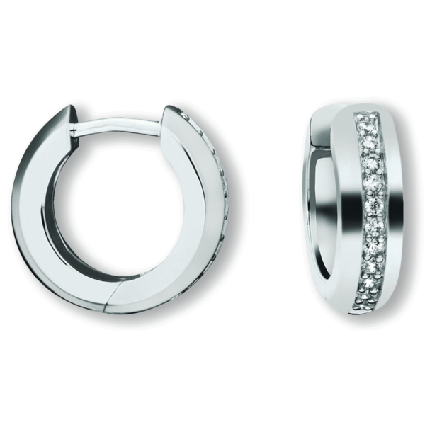 Zirkonia Ohrringe   Creolen aus 925 Silber