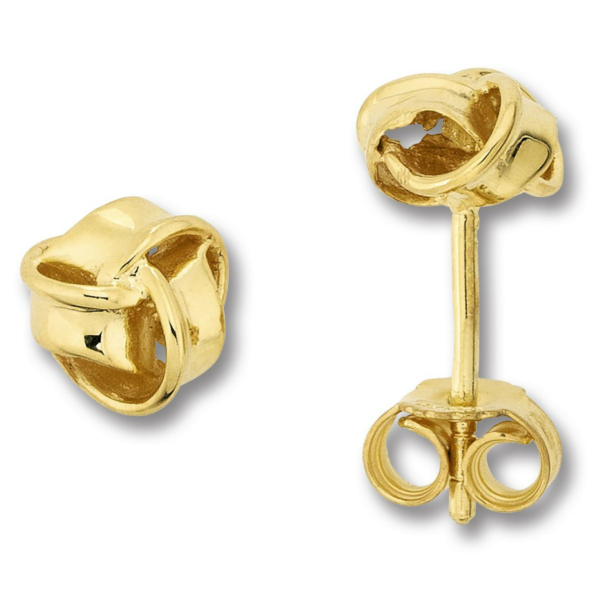 Knoten Ohrringe   Ohrstecker aus 333 Gelbgold