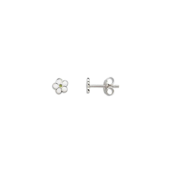 Xenox Damen Ohrstecker Blumen mit Emaille Steinen Silber XS3554