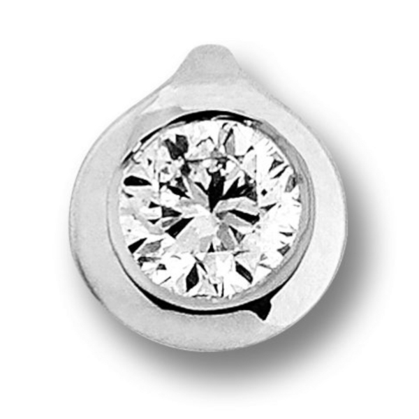 0.15 ct  Diamant Brillant Anhänger aus 585 Weißgold