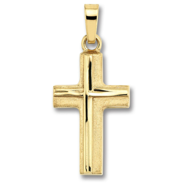 Kreuz Anhänger aus 333 Gelbgold