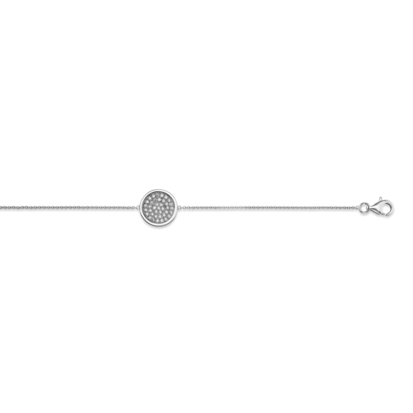 Zirkonia Kreis Armband aus 925 Silber   18 cm