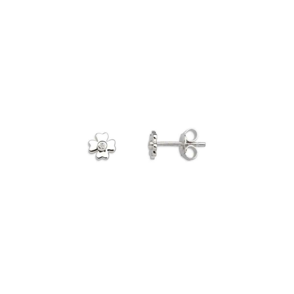 Xenox Damen Ohrstecker Paar Blumen mit Zirkonia Steinen Silber XS3561