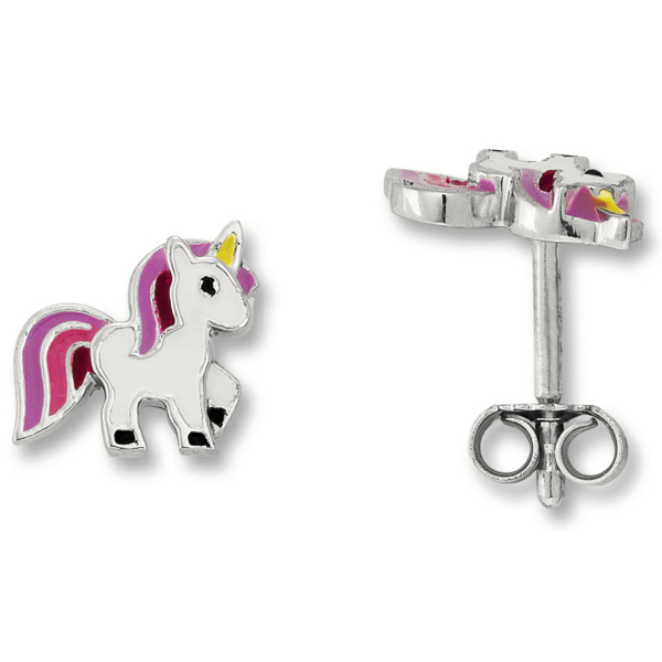 Einhorn Ohrringe   Ohrstecker aus 925 Silber