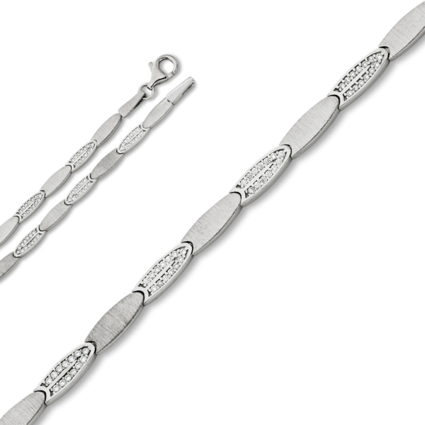 Zirkonia Armband aus 925 Silber   19 cm